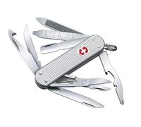 Victorinox Swiss Pocket Knife Mini Champ Alox, Small, 15 Functions, Swiss Made, Multi Tool with Paper Knife, Bottle Opener, Crimper, Silver