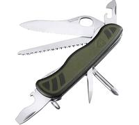 VICTORINOX Swiss Pocket Knife Trailfinder, Army Knife, 10 Functions, Multi Tool with Single-Hand Blade, Tin Opener, Screwdriver, Green/Black