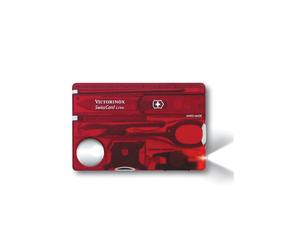 Victorinox SwissCard Lite Translucent Red Blister Pack VICJSWCLRDB
