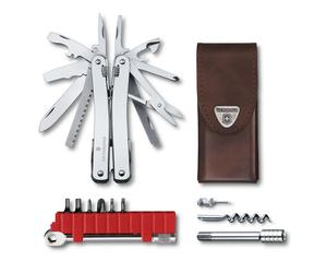 Victorinox SwissTool Spirit X Plus Ratchet Multitool - leather pouch