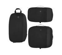 Victorinox Travel Essentials Packing Cube Set, 3-piece packing cube system, suitcase organizer with expandable storage space, women/men, 7 l, black