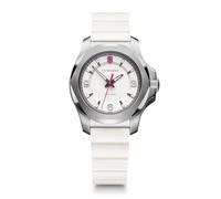 Victorinox Women’s Watch I.N.O.X. V Ø 37 mm, Swiss Made, Analogue Quartz, Water-Resistant up to 100 m, Sapphire Glass, Rubber Strap, White