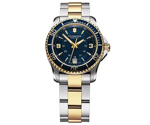 Victorinox Women’s Watch Maverick Small Ø 34 mm, Analogue Quartz, Water-Resistant up to 100 m, Stainless Steel Strap