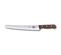 Victorinox Wood Bread and pastry knife, Wavy edge, Extra Sharp, Stainless Steel, Blade, 26 cm, Wood Handle, Brown