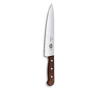 Victorinox Wood, Carving Knife, Extra Sharp Blade, Straight Edge, 22 cm, Noble Wooden Handle, Stainless Steel, Brown