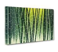 Victorious Bamboo Forest Canvas Print | Gallery Wrapped 30mm Frame Wall Art | 30x20 inches | Ready to Hang | Contemporary Floral Picture | Living Room Bedroom Lounge Office