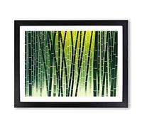 Victorious Bamboo Forest H1022 Framed Print for Living Room Bedroom Home Office Décor, Wall Art Picture Ready to Hang, Black A4 Frame (34 x 25 cm)