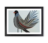 Victorious Bird Abstract Framed Print | A3 Black Framed Wall Art | Ready to Hang | Abstract Fantasy Picture | Living Room Bedroom Lounge Office