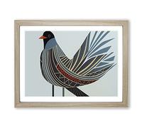Victorious Bird Abstract Framed Print | A3 Oak Framed Wall Art | Ready to Hang | Abstract Fantasy Picture | Living Room Bedroom Lounge Office