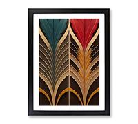 Victorious Feather Framed Print | A2 Black Framed Wall Art | Ready to Hang | Modern Nature Picture | Living Room Bedroom Lounge Office