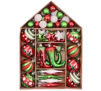 Victor's Workshop 70pcs Christmas Baubles, 3-8 cm Delicious Unbreakable Elf Christmas Ball Ornaments Decoration for Christmas Tree Decor