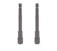 VictorsHome 1/4" Quick-Change Hex Shank 8mm Magnetic Nut Driver Bit, Power Socket Adapter Setter Drill Bits Metric, 100mm Length, 2pcs