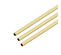 VictorsHome Brass Round Tube, 4mm OD 0.2mm Wall Thickness 300mm Length Metal Seamless Straight Tubing for DIY Crafts Model 3pcs