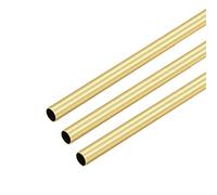 VictorsHome Brass Round Tube, 7mm OD 0.2mm Wall Thickness 300mm Length Metal Seamless Straight Tubing for DIY Crafts Model 3pcs
