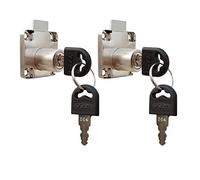 VictorsHome Cam Drawer Lock - 3/4"(19mm) Bore 7/8”(21mm) Cylinder Length Chrome for Office Desk Cabinet Door Keyed Alike 2pcs