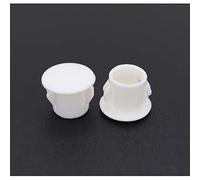 VictorsHome Hole Plugs Plastic 10mm (3/8") Fit for 9.5-10mm Diameter Locking Hole Tube, Flush Type Panel Insert End Caps Fastener Cover for Kitchen Cabinet Furniture White 50pcs