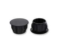 VictorsHome Hole Plugs Plastic 13mm (1/2") Fit for 12.5-13mm Diameter Locking Hole Tube, Flush Type Panel Insert End Caps Fastener Cover for Kitchen Cabinet Furniture Black 50pcs