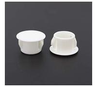 VictorsHome Hole Plugs Plastic 13mm (1/2") Fit for 12.5-13mm Diameter Locking Hole Tube Flush Type Panel Plugs Fastener Cover for Kitchen Cabinet Furniture Off White 50 Pcs
