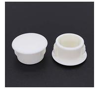 VictorsHome Hole Plugs Plastic 16mm (5/8") Fit for 15.5-16mm Diameter Locking Hole Tube, Flush Type Panel Insert End Caps Fastener Cover for Kitchen Cabinet Furniture White 50pcs