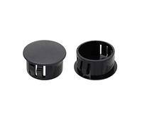 VictorsHome Hole Plugs Plastic 19mm (3/4") Fit for 18.5-19mm Diameter Locking Hole Tube, Flush Type Panel Insert End Caps Fastener Cover for Kitchen Cabinet Furniture Black 50 Pcs