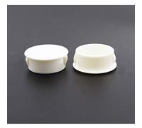 VictorsHome Hole Plugs Plastic 25mm (1") Fit for 24.5-25mm Diameter Locking Hole Tube, Flush Type Panel Insert End Caps Fastener Cover for Kitchen Cabinet Furniture White 25pcs