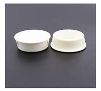 VictorsHome Hole Plugs Plastic 30mm (1-3/16") Fit for 29.5-30mm Diameter Locking Hole Tube, Flush Type Panel Insert End Caps Fastener Cover for Kitchen Cabinet Furniture White 25pcs