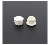VictorsHome Hole Plugs Plastic 6mm (1/4") Fit for 5.5-6mm Diameter Locking Hole Tube, Flush Type Panel Insert End Caps Fastener Cover for Kitchen Cabinet Furniture White 50pcs