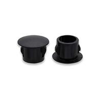 VictorsHome Hole Plugs Plastic 8mm (5/16") Fit for 7.5-8mm Diameter Locking Hole Tube, Flush Type Panel Insert End Caps Fastener Cover for Kitchen Cabinet Furniture Black 50pcs