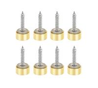 VictorsHome Mirror Screws Decorative Cover Cap Nails Fasteners, Polished Brass Gold, 10mm 8pcs