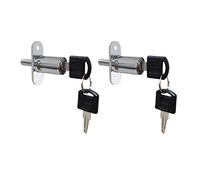 VictorsHome Push Plunger Lock 19x40mm Cylinder Head Chrome Plated Zinc Alloy Keyed Alike 2pcs