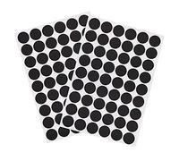 VictorsHome Screw Hole Covers Stickers PVC Self-Adhesive Caps Dustproof for Wall Wooden Furniture Cabinet 21mm 2 Sheets/108pcs Black