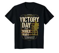 Victory Day for World War 1 WWI T-Shirt, Youth, Black, 3T