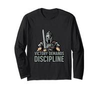 Victory Demands Discipline Spartan Design Long Sleeve T-Shirt