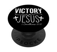 Victory in Jesus Inspirational Christian Faith Design PopSockets Adhesive PopGrip