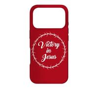 Victory in Jesus - Passover Easter Crown Thorns Praise Red Case for iPhone 17 Pro