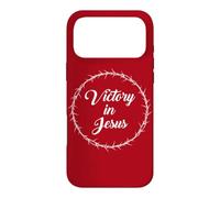 Victory in Jesus - Passover Easter Crown Thorns Praise Red Case for iPhone 17 Pro Max