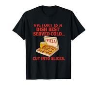 Victory is a Dish Served Cold Pizza Football Design T-Shirt