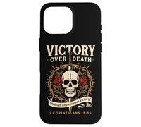 Victory Over Death 1 Corinthians 15:55 Dark Christian Gothic Case for iPhone 16 Pro Max