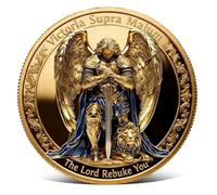 Victory Supra Malum Commemorative Coin, Double-Sided Scripture Collectable Coin, Faith and Courage Challenge Coins, Inspirational Christian Gift for Collector and Friends