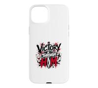 Victory Through Him Christian Warrior Cross Case for iPhone 15 Plus