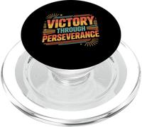 Victory Through Perseverance Drive Mindset Success - PopSockets PopGrip for MagSafe