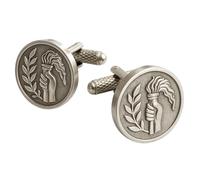 Victory Torch Cufflinks - Onyx Art CK765 Olympic Flame Winner Cuff Links In Premier Life Packaging