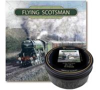 Victory Wooden Puzzles - 'Flying Scotsman' Jigsaw Puzzle for Adults - 74 Pieces. Premium Linden Wood Miniature Train Jigsaw Puzzle in Metal Storage Tin. Train Gifts for Men & Women.