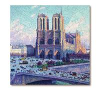 Victory Wooden Puzzles - 'Notre Dame' Miniature Jigsaw Puzzle for Adults - 74 Pieces. Premium Linden Wood Jigsaw Puzzle in Metal Storage Tin with Special 'Whimsical' Shaped Pieces.