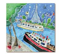 Victory Wooden Puzzles - Paris Eiffel Tower Jigsaw Puzzle for Kids & Adults - 77 Pieces. Premium Linden Wood French Cartoon Puzzle in Metal Storage Tin with Special 'Whimsical' Shaped Pieces.