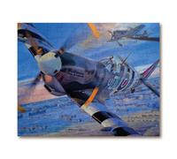 Victory Wooden Puzzles - ‘Wings of Valour’ Miniature Jigsaw Puzzle for Adults - 89 Pieces. Premium Linden Wood War Plane Jigsaw Puzzle in Metal Storage Tin with Special 'Whimsical' Shaped Pieces.