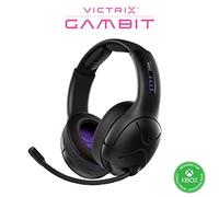 Victrix Gambit Black Wireless and Wired Gaming Headset with Mic - Microsoft Xbox One, Series X|S, PC - Esports-Ready Pro Audio, Noise Cancelling Microphone, Ultra-Comfort Over the Ear Headphones