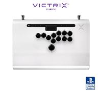 Victrix Pro FS-12 Fight Stick Arcade Controller, PlayStation, PS5, PS4, PC | White, Esports, Tournament-Grade, 12 Sanwa Denshi Buttons, Aluminum Body, Detachable Joystick, Lockable Control Bar