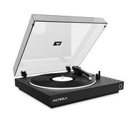 Victrola Fully Automatic Bluetooth Turntable with Audio Technica ATN3600L Cartridge, Automatic Repeat Function, 2-Speed Vinyl Record Player, Wireless Bluetooth Streaming, Preamp and Aluminium Platter
