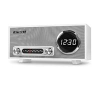 Victrola Broadway Bluetooth Clock Radio with Digital Display - White